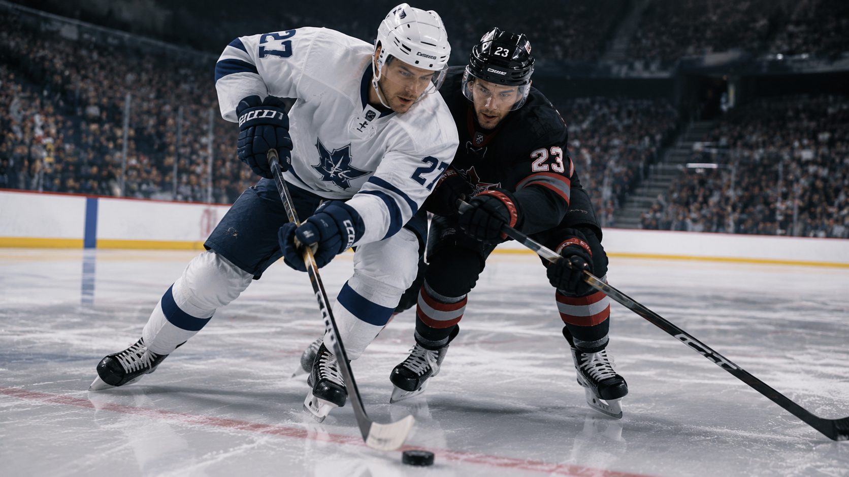Cómo los equipos de hockey usan apoyos por detrás del puck para mantener posesión